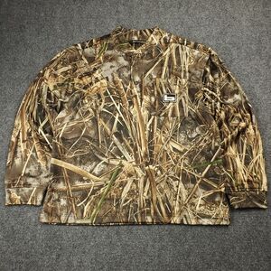 Banded Tec Fleece Henley Shirt Small Max 7 Camo Lightweight Sweatshirt Hunting